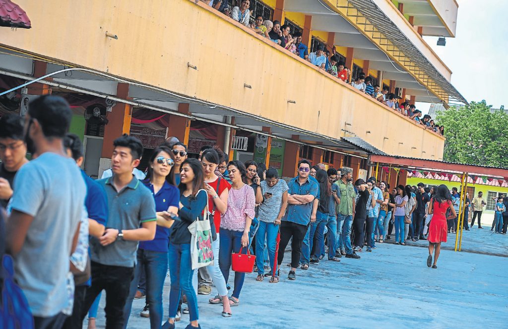 Malaysians young and old came out to exercise their right as citizens.